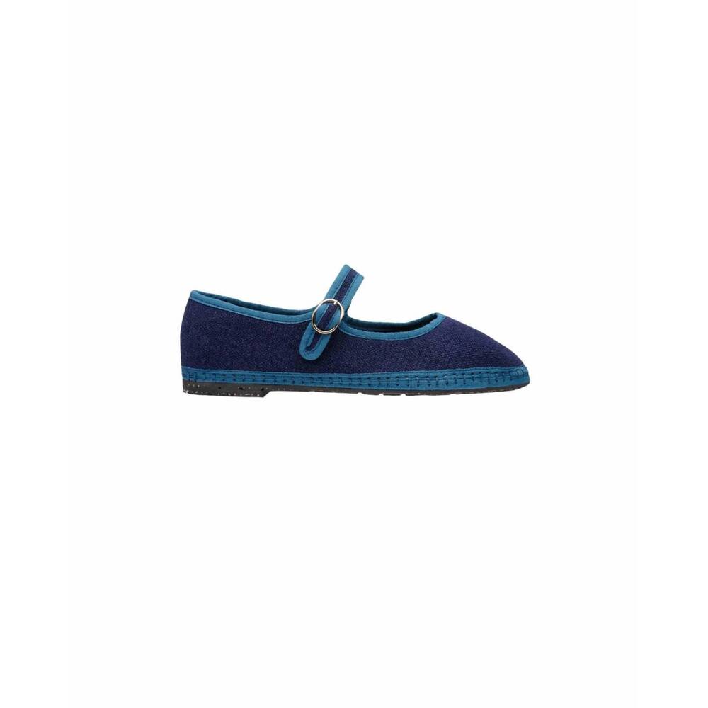 NEW FLABELUS women's arthur mary jane shoes in navy blue